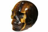 Polished Tiger's Eye Skull - Excellent Quality #110112-1